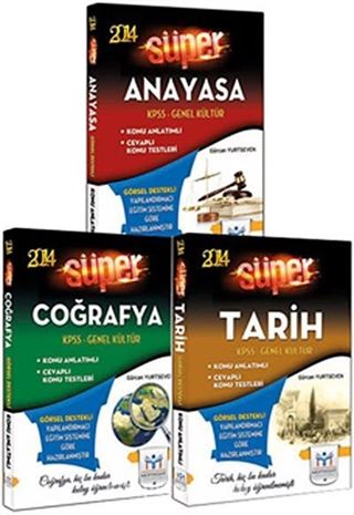 2014 KPSS Genel Kültür Süper Set (Anayasa-Coğrafya-Tarih) (Görsel Destekli)