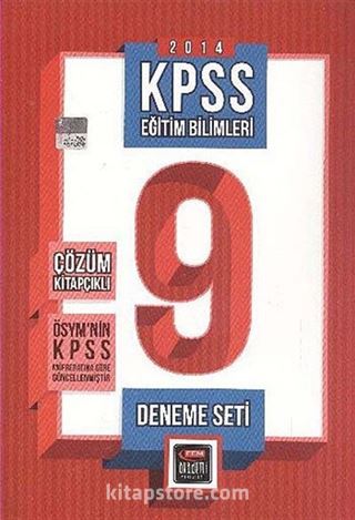 2014 KPSS Eğitim Bilimleri 9 Çözümlü Deneme Seti