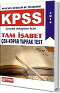 2014 KPSS Lisans Adayları İçin Tam İsabet Çek-Kopar Yaprak Test