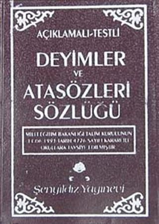 Açıklamalı Testli Deyimler ve Atasözleri Sözlüğü (Plastik Kapak) (Cep Boy)
