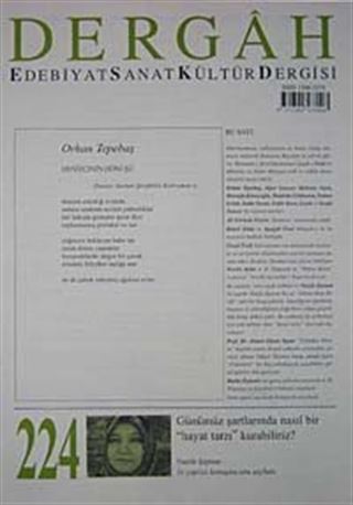 Dergah Edebiyat Sanat Kültür Dergisi Ekim 2008 Sayı:224