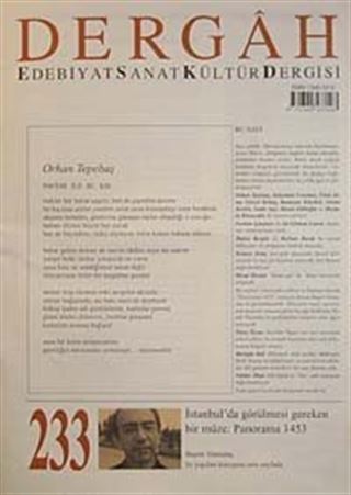 Dergah Edebiyat Sanat Kültür Dergisi Sayı:233 Temmuz 2009