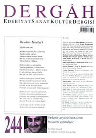 Dergah Edebiyat Sanat Kültür Dergisi Sayı:244 Haziran 2010