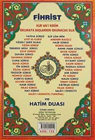 41 Yasin Tebareke Amme Vakıa-Cuma ve Kısa Sureler Satır Altı Renk Uyumlu ve Türkçe Okunuşlu (Orta Boy-Kod:122)