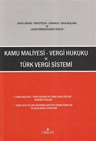Kamu Maliyesi Vergi Hukuku ve Türk Vergi Sistemi