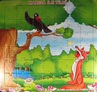 Karga ile Tilki Yapboz / Klasik Masallar Puzzle Dizisi