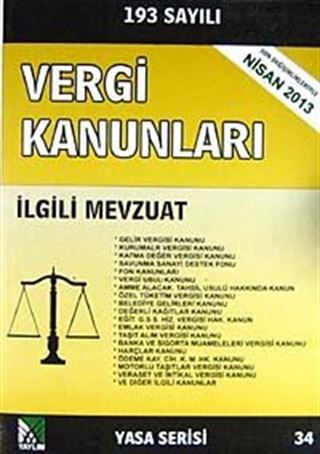 Vergi Kanunları İlgili Mevzuat (Yasa Serisi 34)