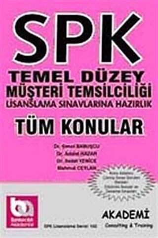 SPK Temel Düzey Müşteri Temsilciliği Tüm Konular