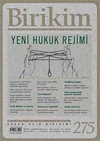 Birikim / Sayı:275 Yıl: 2012 / Aylık Sosyalist Kültür Dergisi