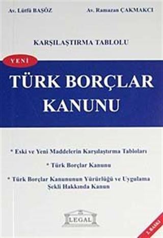 Karşılaştırma Tablolu Türk Borçlar Kanunu