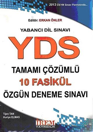 YDS Tamamı Çözümlü 10 Fasikül Özgün Deneme Sınavı