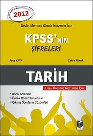 Devlet Memuru Olmak İsteyenler İçin Kpss'nin Şifreleri, Lise - Önlisans Mezunları İçin - Tarih