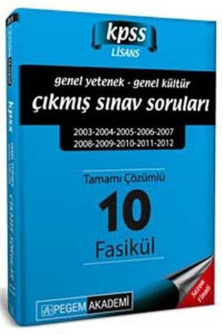 2013 KPSS Genel Yetenek-Genel Kültür Çıkmış Sınav Soruları Tamamı Çözümlü 10 Fasikül