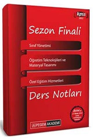 2013 KPSS Eğitim Bilimleri Sezon Finali Ders Notları
