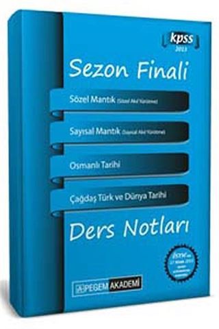 2013 KPSS Genel Yetenek Genel Kültür Sezon Finali Ders Notları