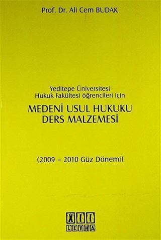 Medeni Usul Hukuku Ders Malzemesi