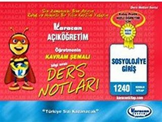 1.Sınıf Sosyolojiye Giriş Kavram Şemalı Ders Notları (Kod:1240)
