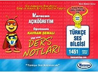 1.Sınıf Türkçe Ses Bilgisi Kavram Şemalı Ders Notları (Kod:1451)