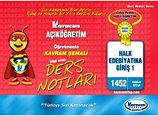 1.Sınıf Halk Edebiyatına Giriş 1 Kavram Şemalı Ders Notları (Kod:1452)