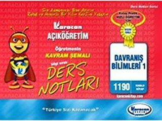 1.Sınıf Davranış Bilimleri 1 Kavram Şemalı Ders Notları (Kod:1190)