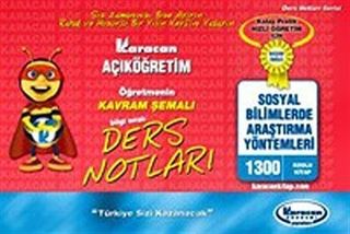 1.Sınıf Sosyal Bilimlerde Araştırma Yöntemleri Kavram Şemalı Ders Notları (Kod:1300)