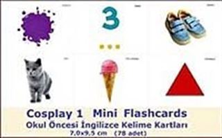 Cosplay 1 Mini Flashcards - Okul Öncesi İngilizce Mini Kelime Kartları (78 adet) (7x9,5)