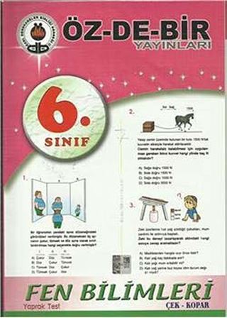 6. Sınıf Fen Bilimleri Yaprak Test Çek Kopar