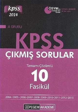 2014 KPSS A Grubu Çıkmış Sorular Tamamı Çözümlü 10 Fasikül