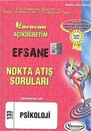 AÖF Efsane Nokta Atış Soruları Psikoloji (Kod:133)