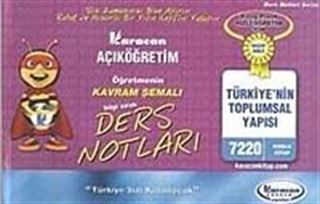 AÖF Öğretmenin Kavram Şemalı Ders Notları Türkiye'nin Toplumal Yapısı (Kod:7220)