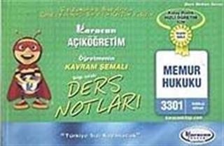 AÖF Öğretmenin Kavram Şemalı Ders Notları Memur Hukuku (Kod:3301)