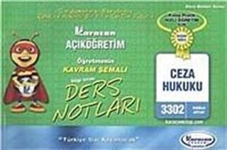 AÖF Öğretmenin Kavram Şemalı Ders Notları Ceza Hukuku (Kod:3302)