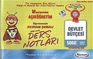 AÖF Öğretmenin Kavram Şemalı Ders Notları Devlet Bütçesi (Kod:5060)