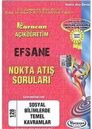AÖF Sosyal Bilimlerde Temel Kavramlar (Kod:128) Efsane Nokta Atış Soruları