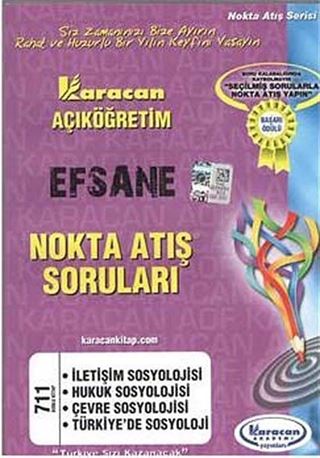 AÖF Sosyoloji 4 Ders Nokta Atış Soruları (Kod:711)