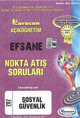 AÖF Sosyal Güvenlik Efsane Nokta Atış Soruları (Kod:707)