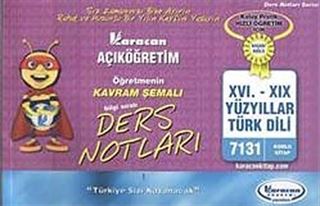 AÖF XVI-XIX. Yüzyıllar Türk Dili Öğretmenin Kavram Şemalı Ders Notları