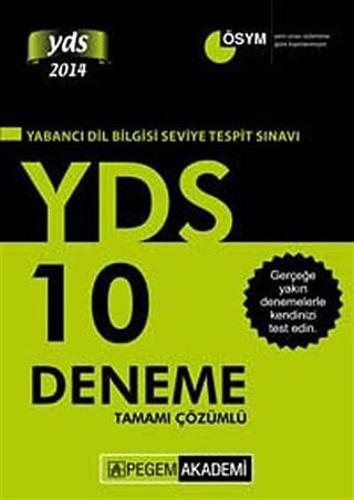 2014 YDS Tamamı Çözümlü 10 Fasikül Deneme