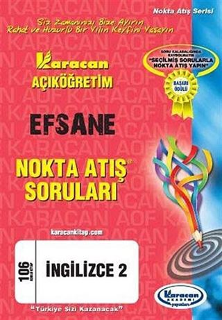 AÖF Efsane Nokta Atış Soruları İngilizce -2 (Kod:106)