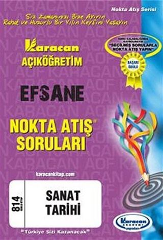 AÖF Sanat Tarihi Efsane Nokta Atış Soruları (Kod:814)