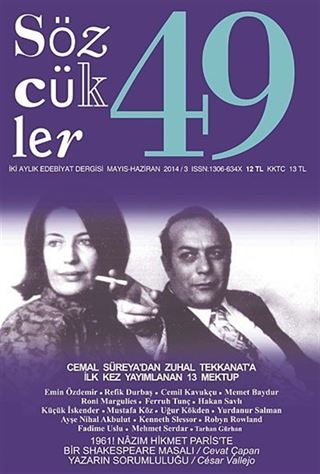 Sözcükler İki Aylık Edebiyat Dergisi Sayı:49 Mayıs-Haziran 2014