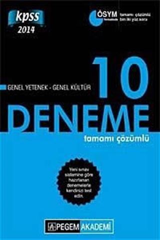 2014 KPSS Genel Yetenek Genel Kültür Tamamı Çözümlü 10 Fasikül Deneme
