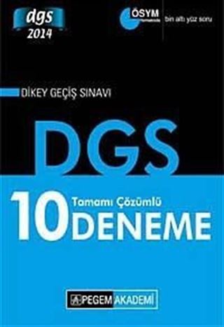2014 DGS Tamamı Çözümlü 10 Deneme