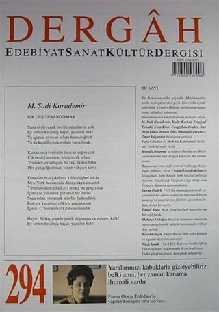 Dergah Edebiyat Sanat Kültür Dergisi Sayı:294 Ağustos 2014