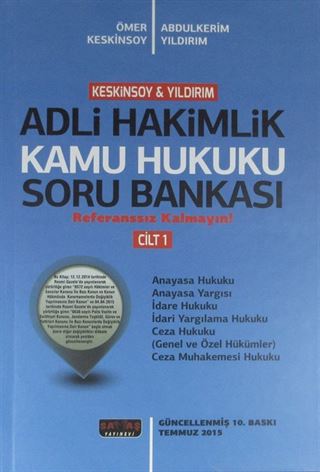 Adli Hakimlik Kamu Hukuku Soru Bankası Cilt 1
