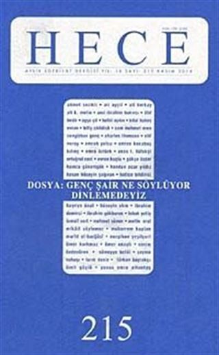 Sayı:215 Kasım 2014 Hece Aylık Edebiyat Dergisi