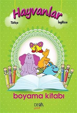 Hayvanlar Boyama Kitabı (Türkçe-İngilizce)
