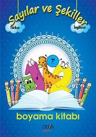 Sayılar ve Şekiller Boyama Kitabı (Türkçe-İngilizce)