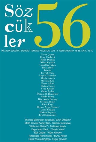 Sözcükler İki Aylık Edebiyat Dergisi Sayı:56 Temmuz-Ağustos 2015