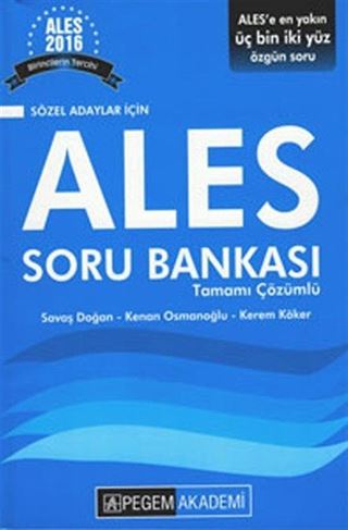 2016 ALES Sözel Adaylar İçin Soru Bankası Tamamı Çözümlü